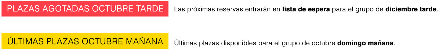 Plazas agotadas